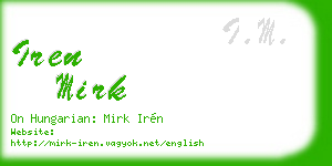 iren mirk business card